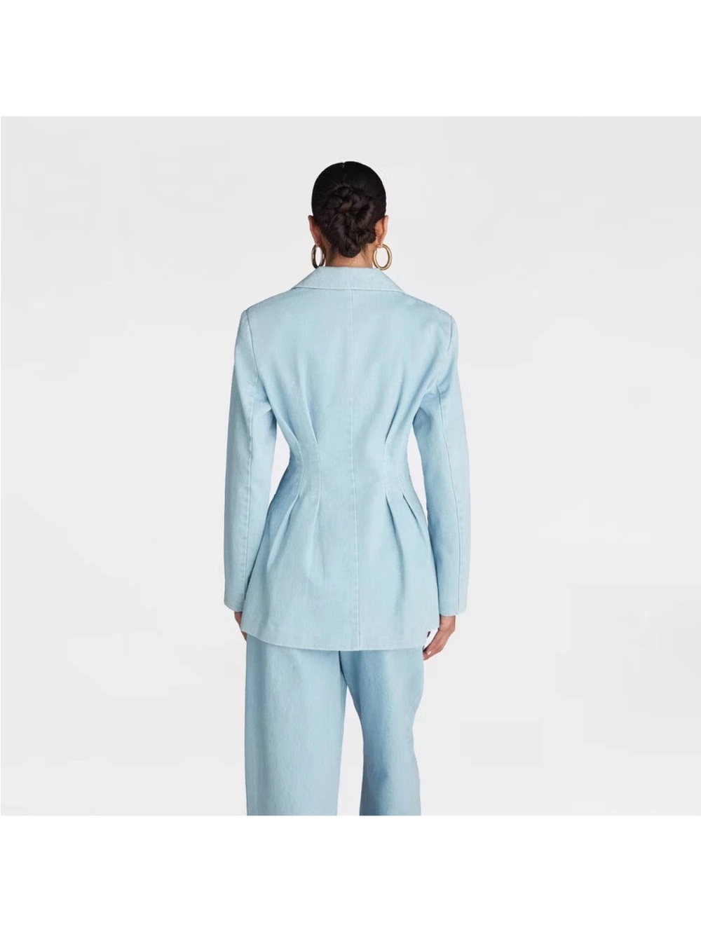KBB by KAHLANA Women's 'The Corset Denim Blazer' - Medium Wash L - Picture 2 of 3